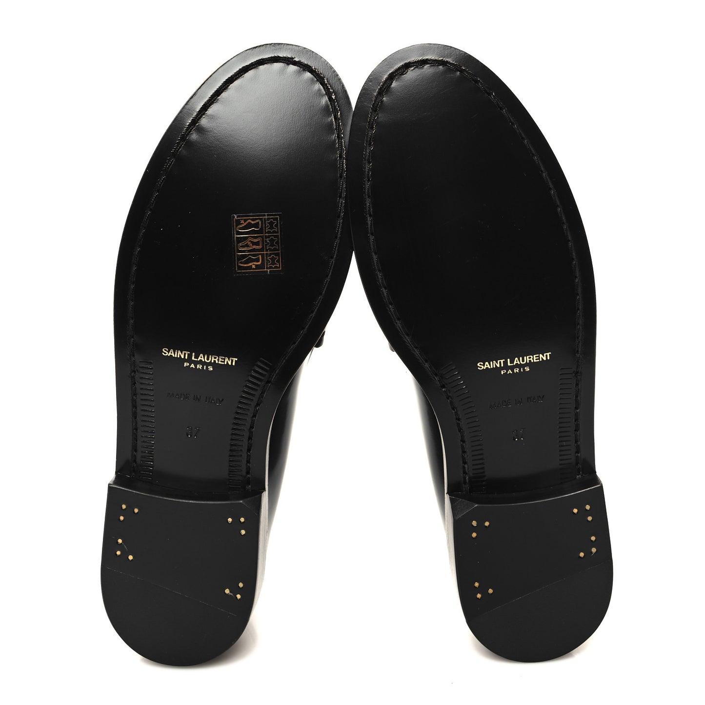 Calfskin Penny Loafers 37 Black