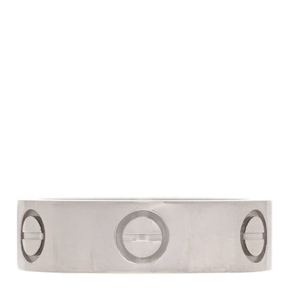 Cartier 18K White Gold 5.5mm LOVE Ring 52 6 1 of 4