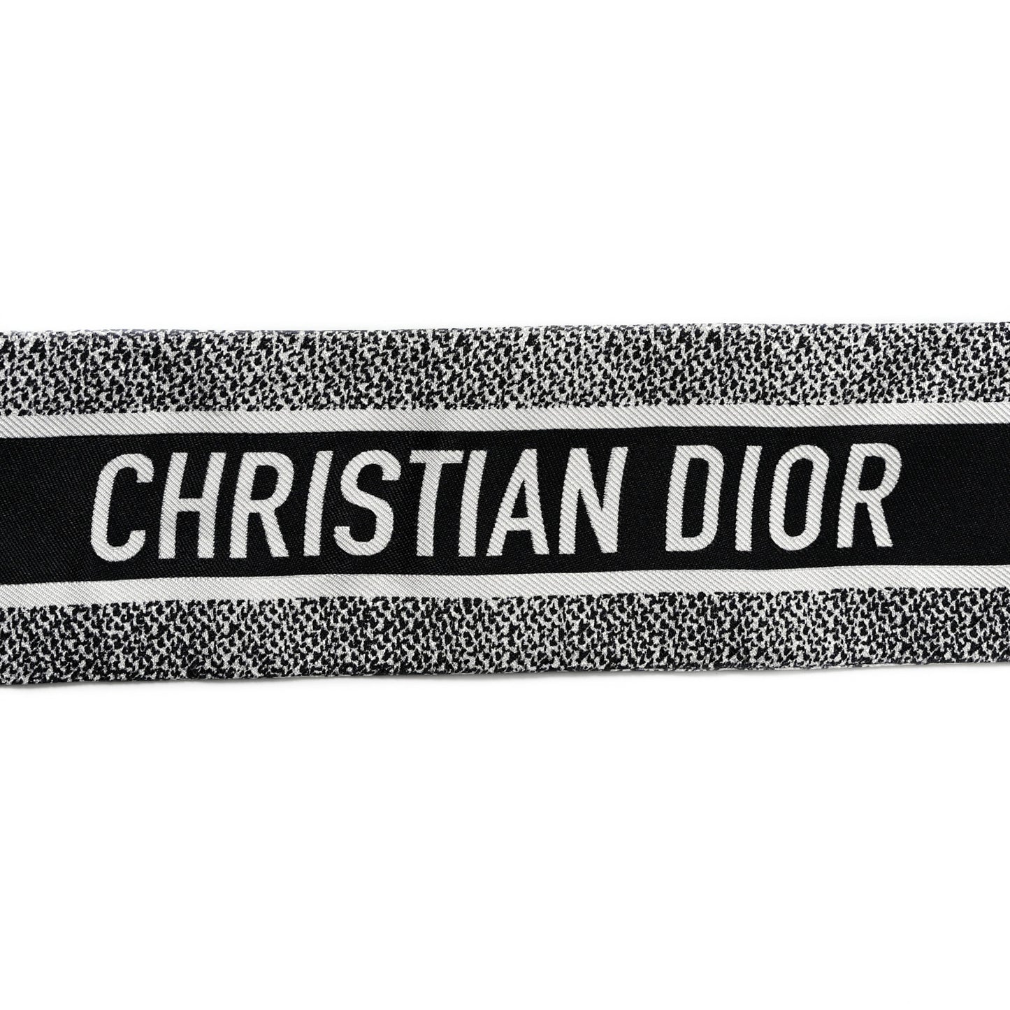 Silk Plan De Paris Mitzah Scarf White Black