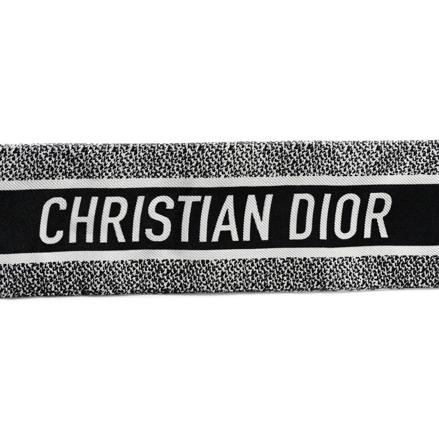 Christian Dior Silk Plan De Paris Mitzah Scarf White Black 3 of 5