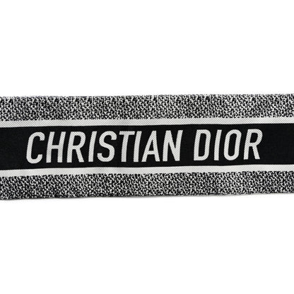 Christian Dior Silk Plan De Paris Mitzah Scarf White Black 3 of 5