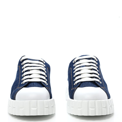 Hermes Denim Cross Sneakers 37.5 Bleu 2 of 9