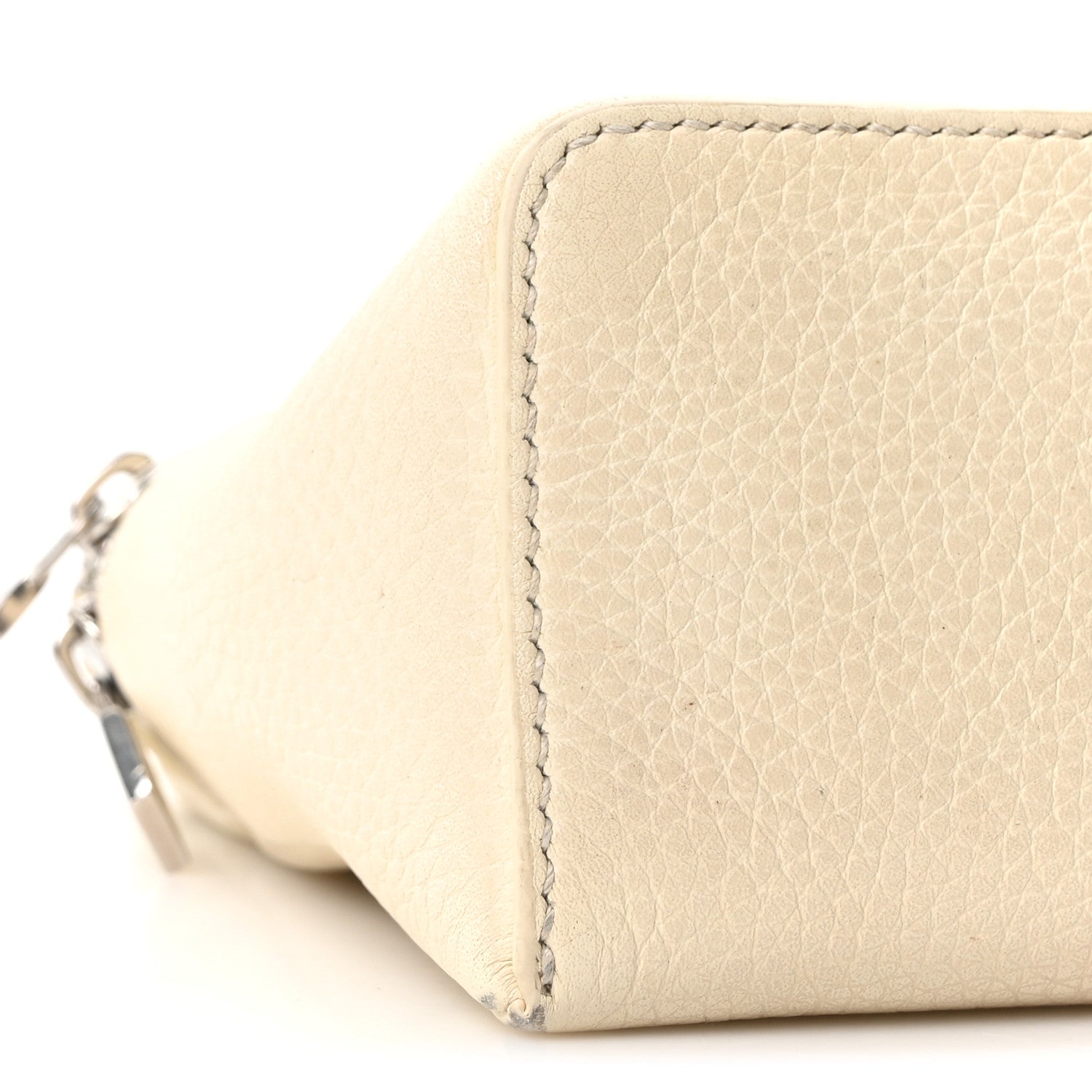 Loro Piana Grained Calfskin L19 Extra Pocket Pouch Whisper White 8 of 10