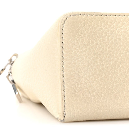 Loro Piana Grained Calfskin L19 Extra Pocket Pouch Whisper White 8 of 10
