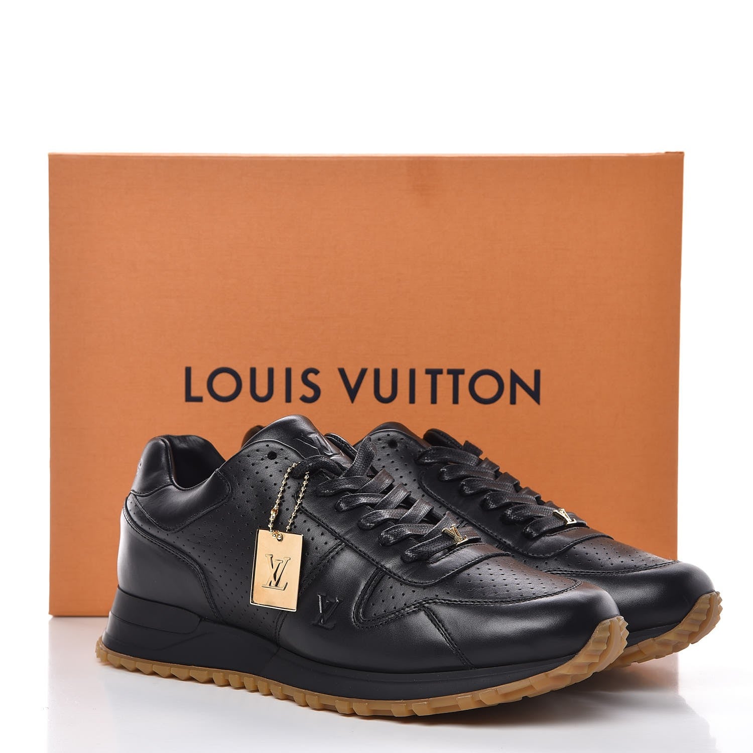 Louis Vuitton X SUPREME Calfskin Run Away Sneakers 7 Black 9 of 9