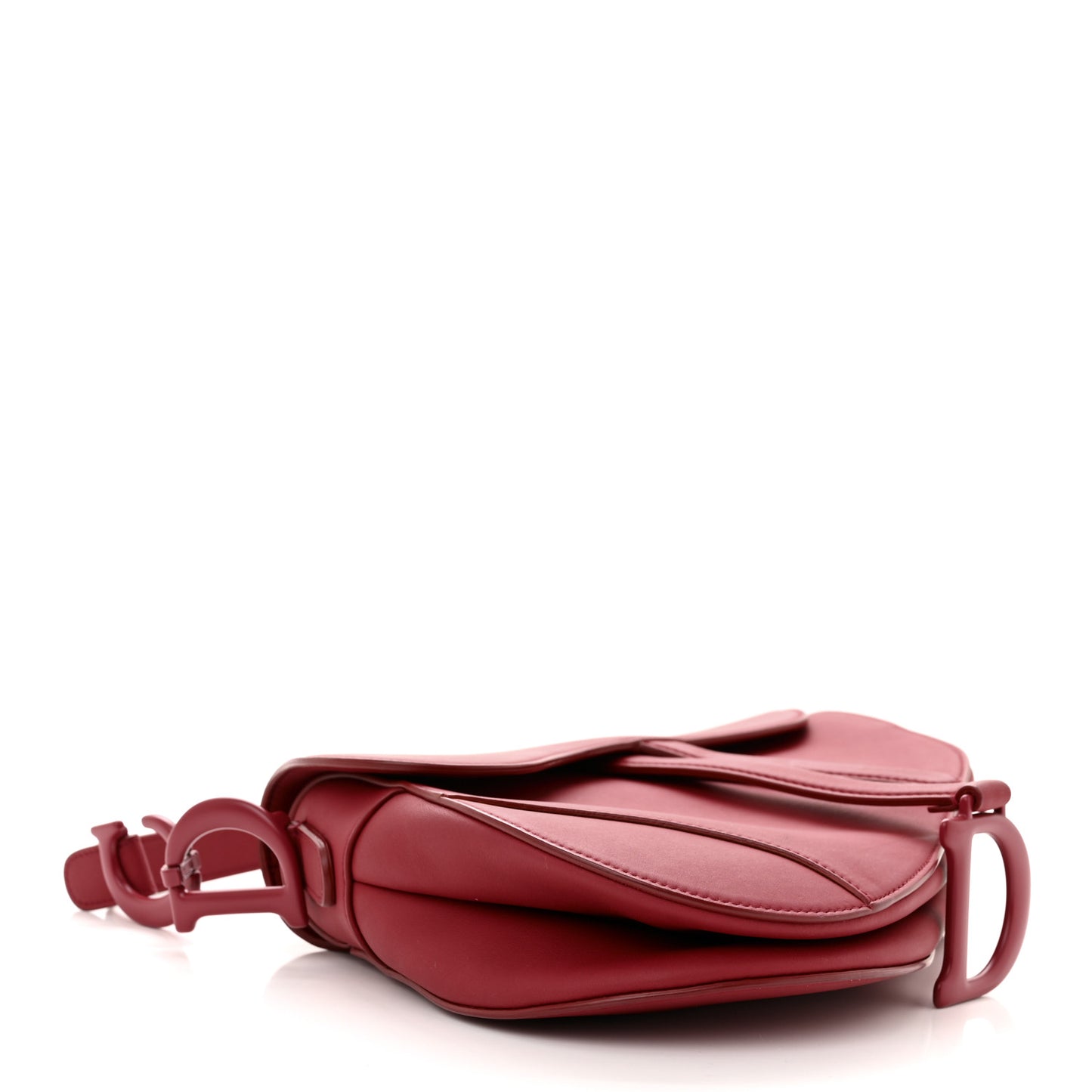 Ultra Matte Calfskin Saddle Bag Red