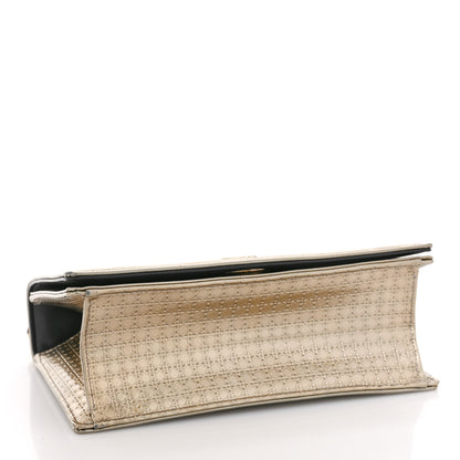 Christian Dior Metallic Patent Micro-Cannage Medium Diorama Flap Bag Gold 4 of 8