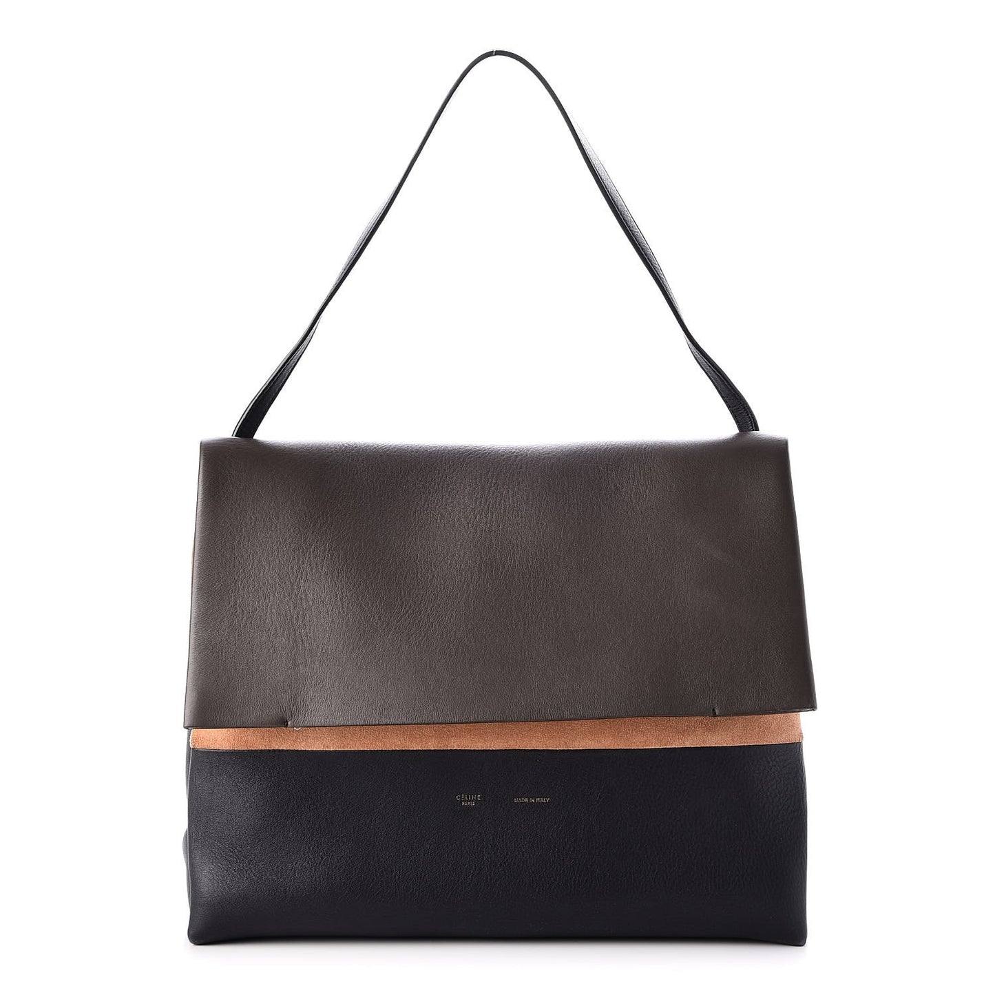 Calfskin Suede All Soft Shoulder Bag Taupe