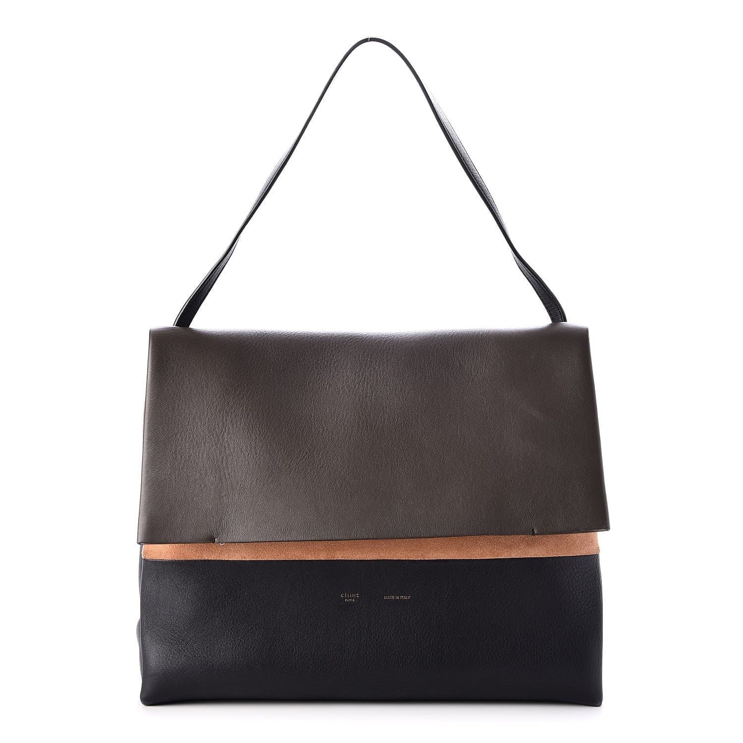 Celine Calfskin Suede All Soft Shoulder Bag Taupe 1 of 6