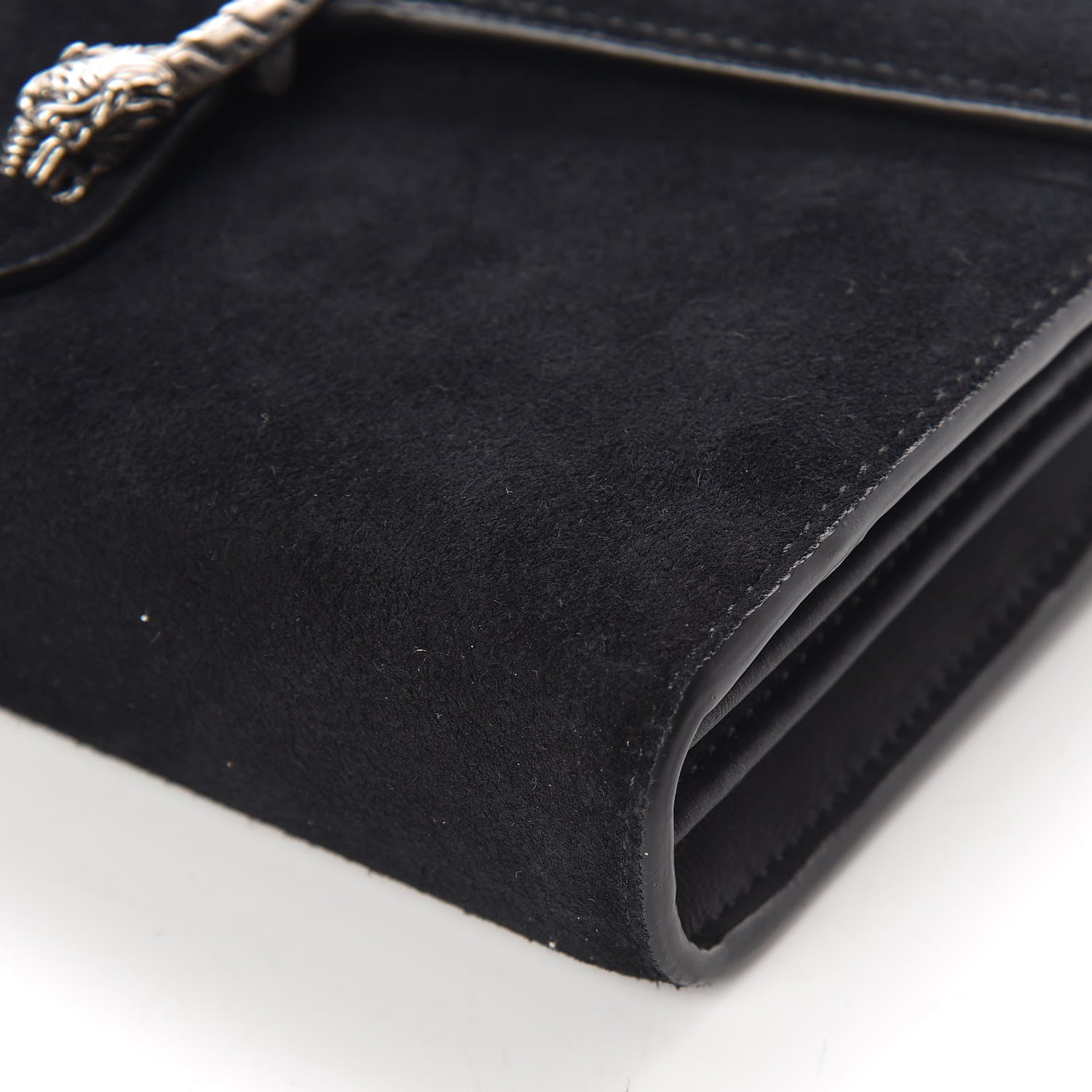 Gucci Suede Mini Dionysus Chain Wallet Black 6 of 8