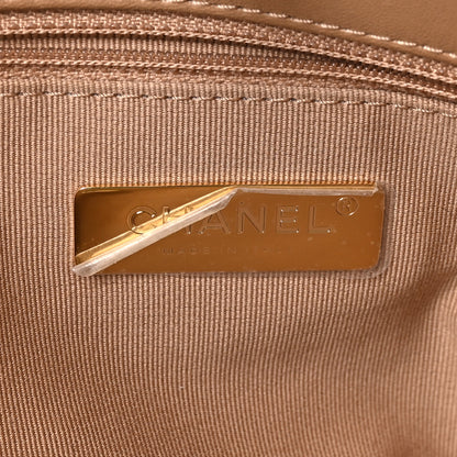 Chanel Lambskin Quilted Chanel 19 Shopping Bag Beige 7 of 10