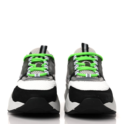 Christian Dior Technical Mesh Calfskin Mens B22 Sneakers 41 Olive Green Black Grey White 2 of 7