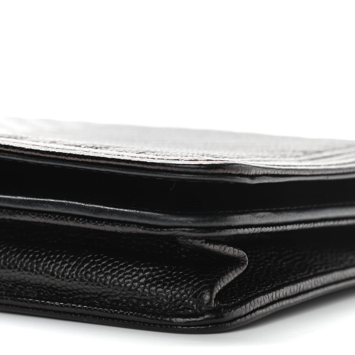 Chanel Caviar Chevron Quilted Boy Wallet On Chain WOC Black 10 of 10