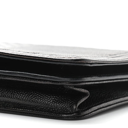Chanel Caviar Chevron Quilted Boy Wallet On Chain WOC Black 10 of 10