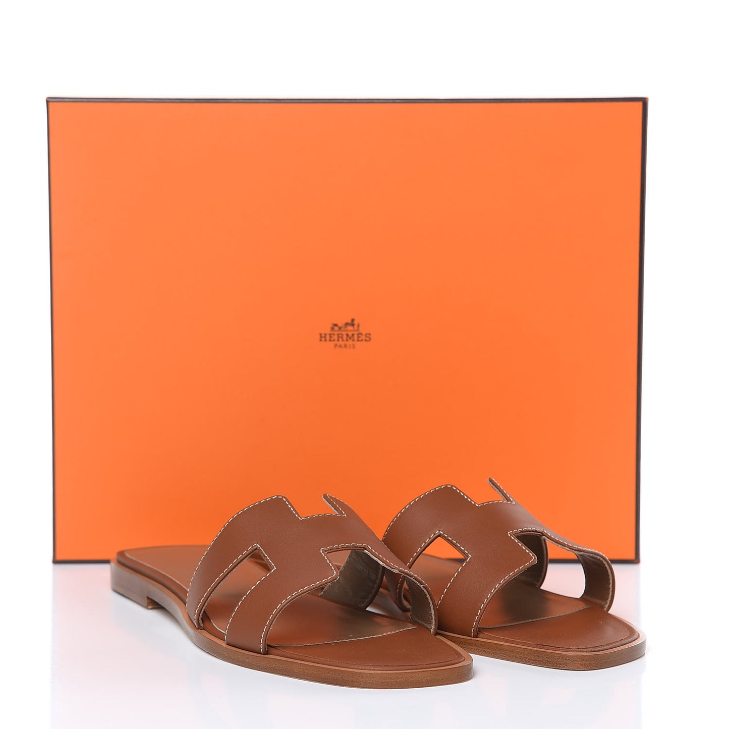 Box Calfskin Oran Sandals 37 Gold