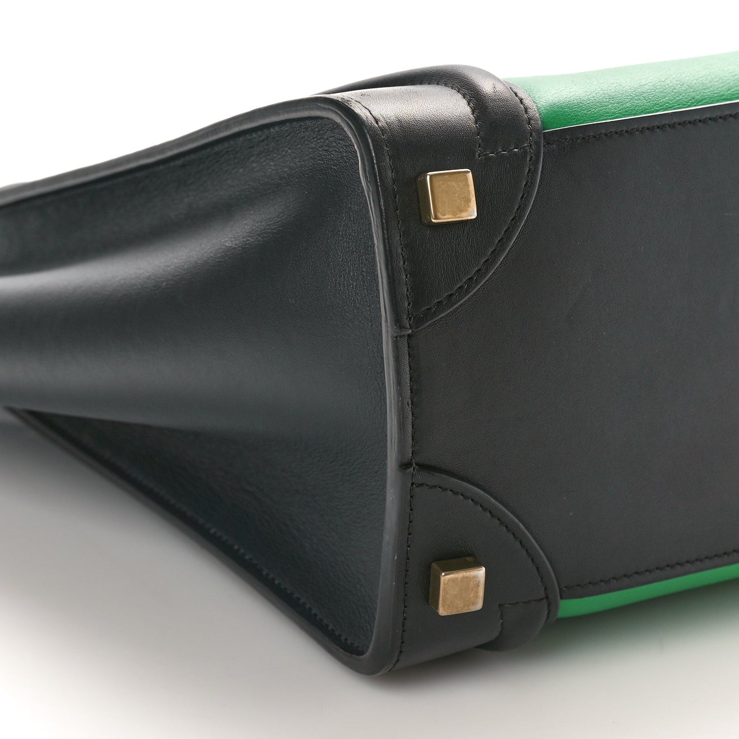 Smooth Calfskin Micro Bi-Color Luggage Grass