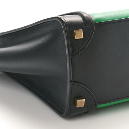 Celine Smooth Calfskin Micro Bi-Color Luggage Grass 8 of 9