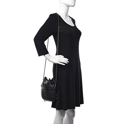 Chanel Calfskin Quilted Small Gabrielle Bucket Black 2 of 9