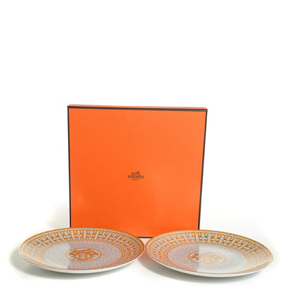 Hermes Porcelain Mosaique au 24 Dessert Plate Set of 2 4 of 4