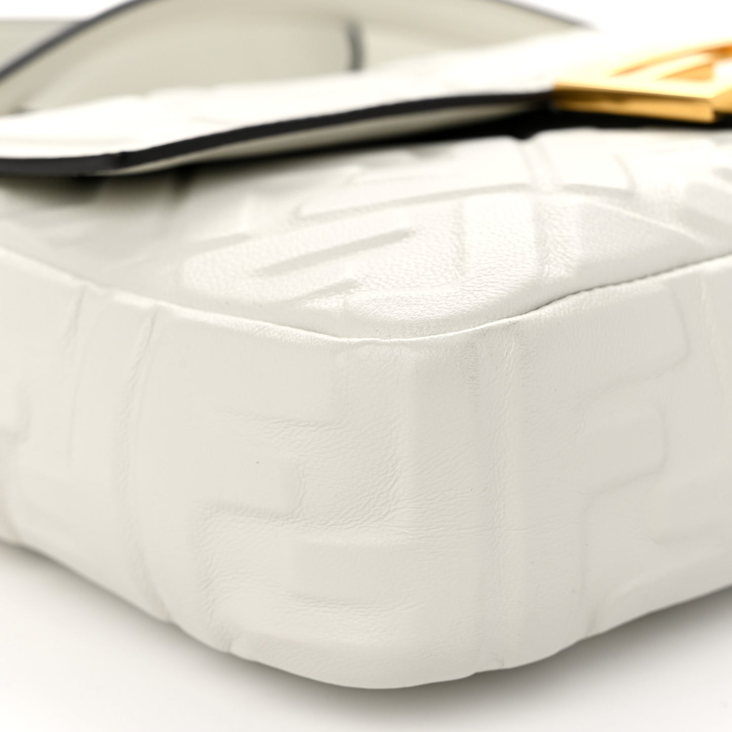 Nappa FF 1974 Embossed Baguette White
