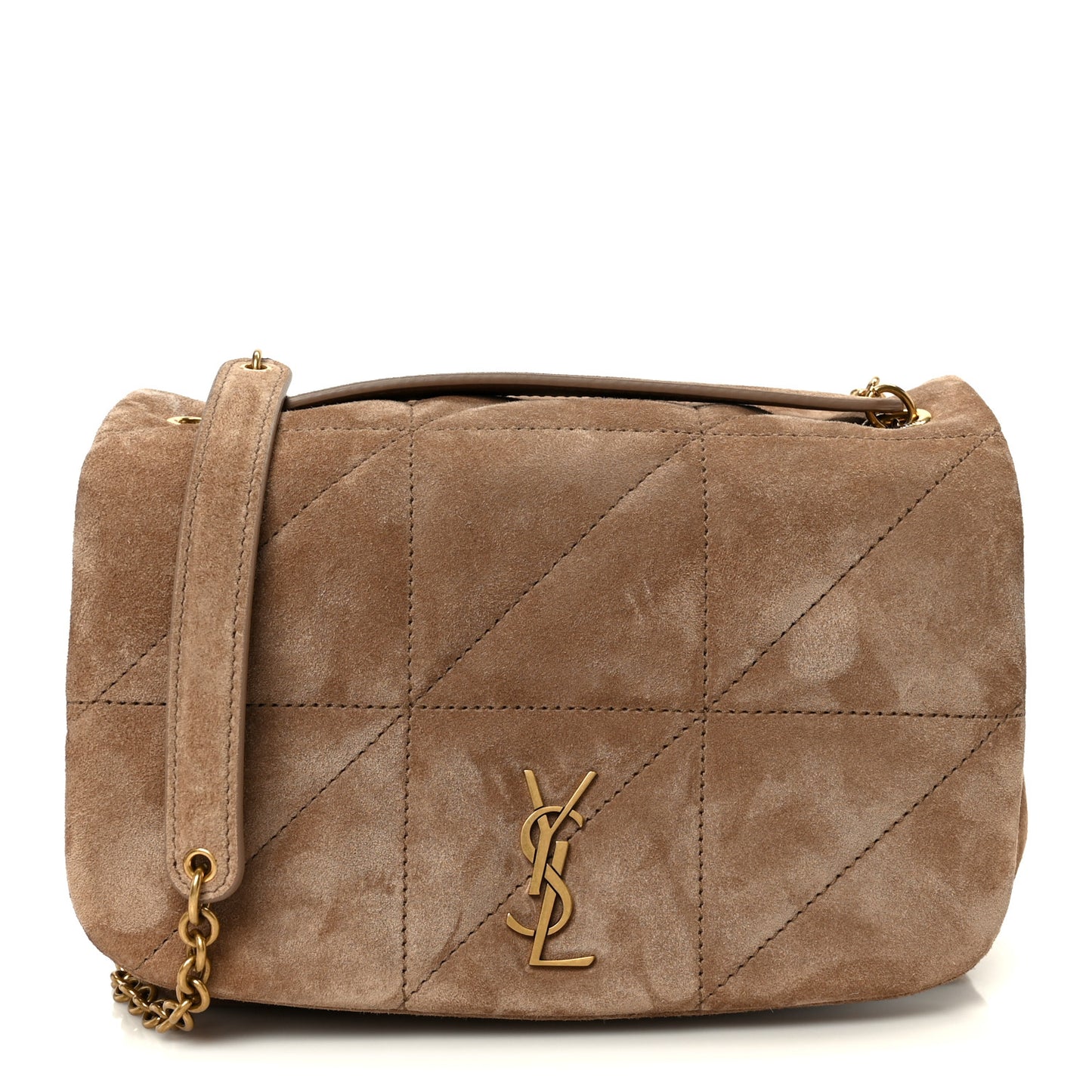 Suede Matelasse Monogram Mini Jamie 4.3 Whisper Pink