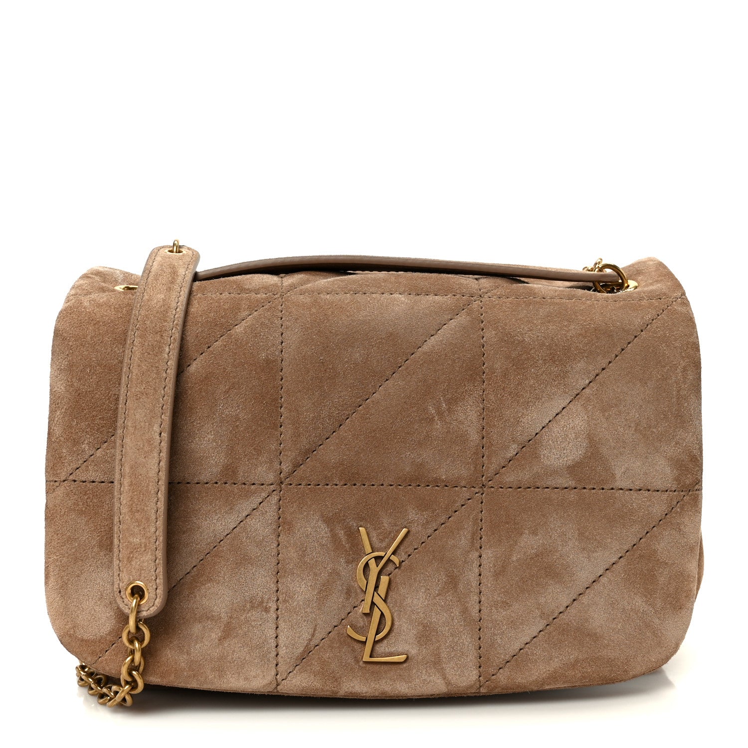 Saint Laurent Suede Matelasse Monogram Mini Jamie 4.3 Whisper Pink 1 of 10