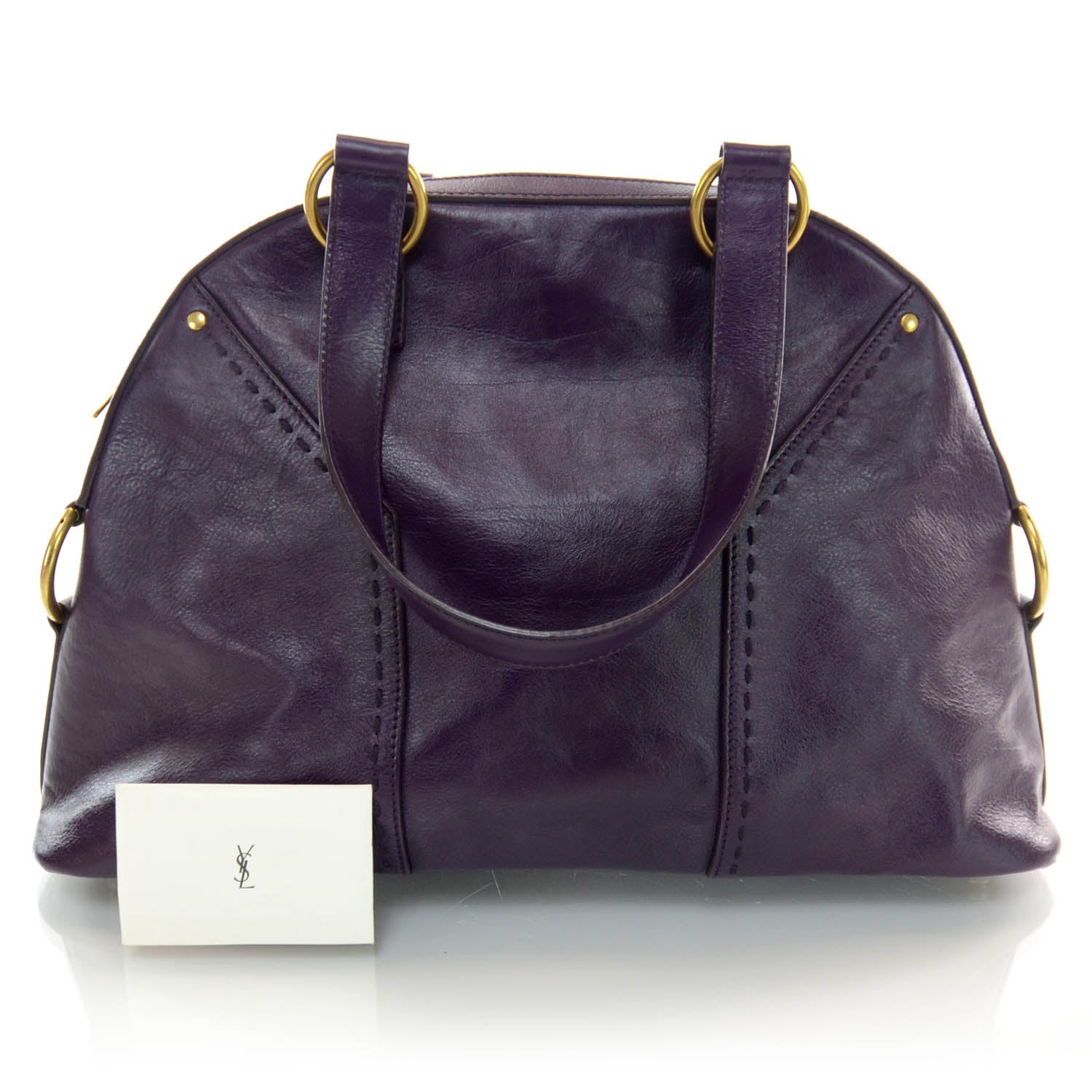 Saint Laurent Leather Large Muse Purple 3 of 8