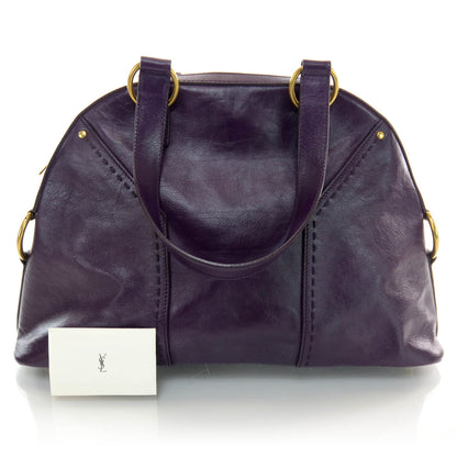 Saint Laurent Leather Large Muse Purple 3 of 8