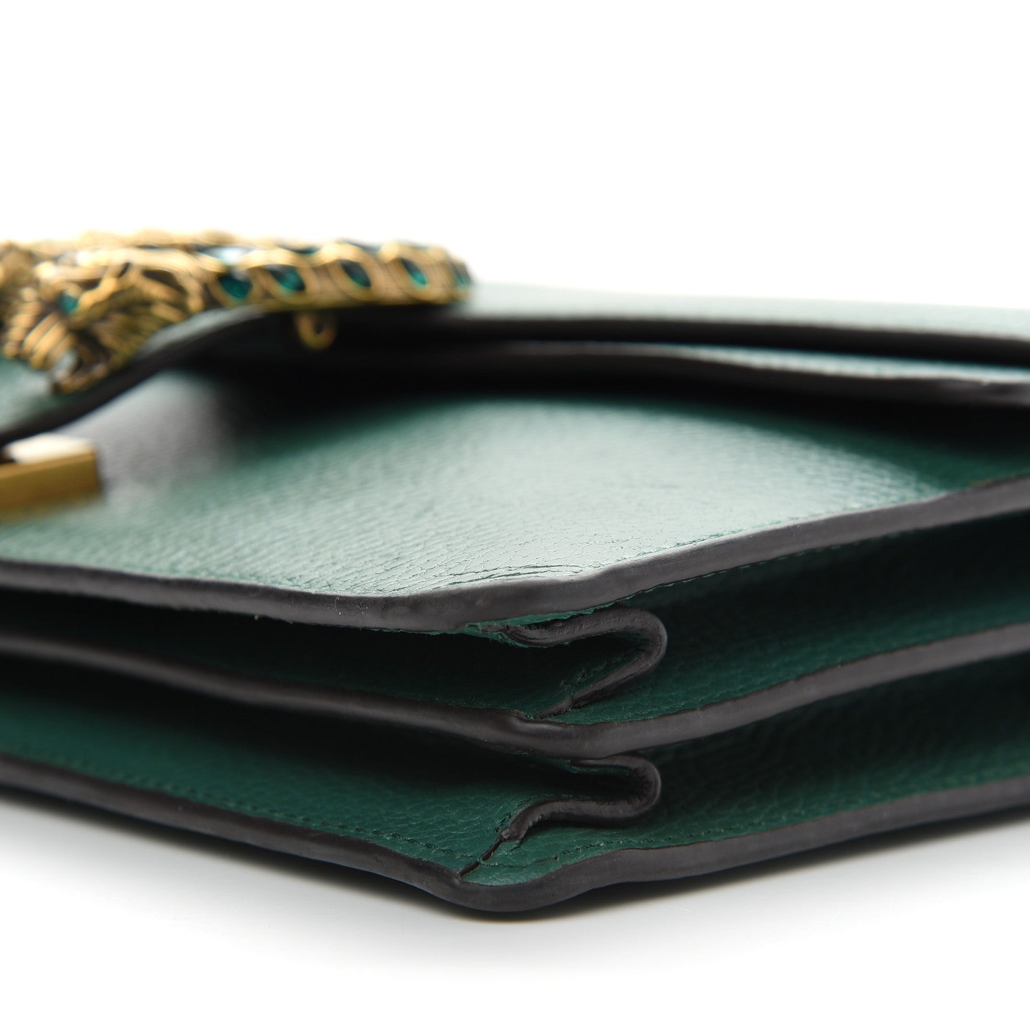 Gucci Pebbled Calfskin Small Dionysus Shoulder Bag Emerald 9 of 12