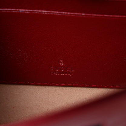 Gucci Textured Calfskin Web Mini Rajah Slim Flap Shoulder Bag Romantic Cherry 6 of 11