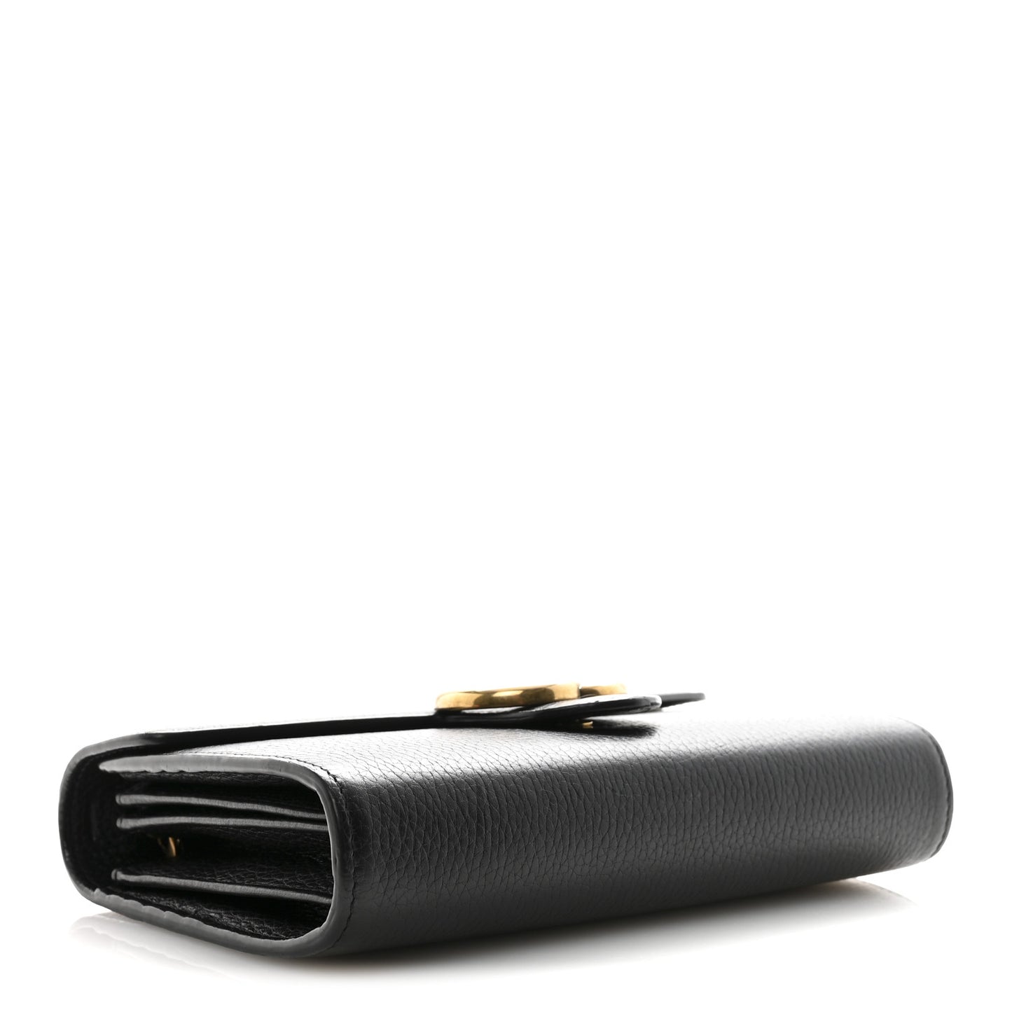 Calfskin GG Marmont Chain Wallet Black