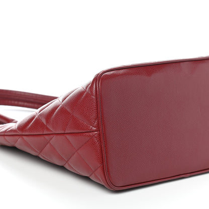 Chanel Caviar Quilted Medallion Tote Red 9 of 11