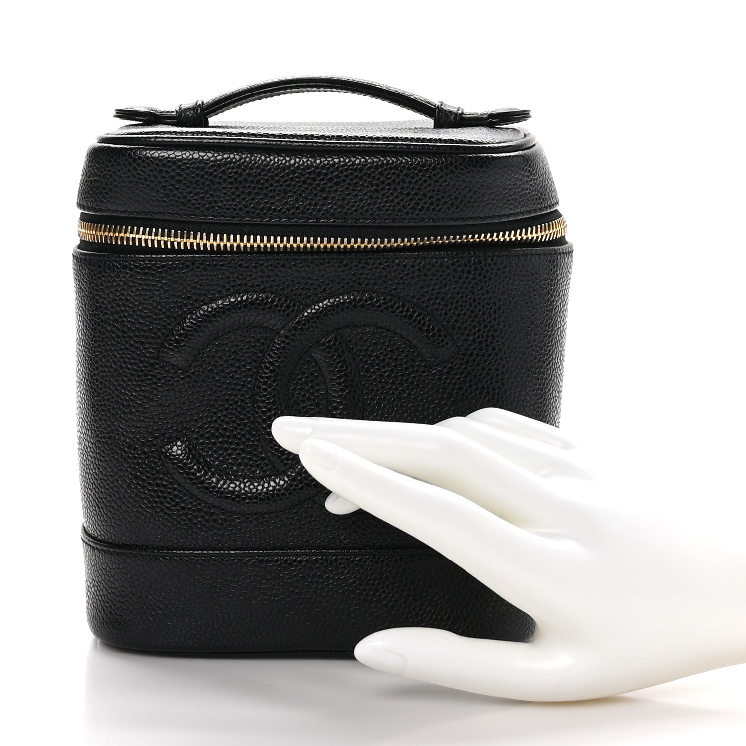 Chanel Caviar Vanity Cosmetic Case Black 2 of 13