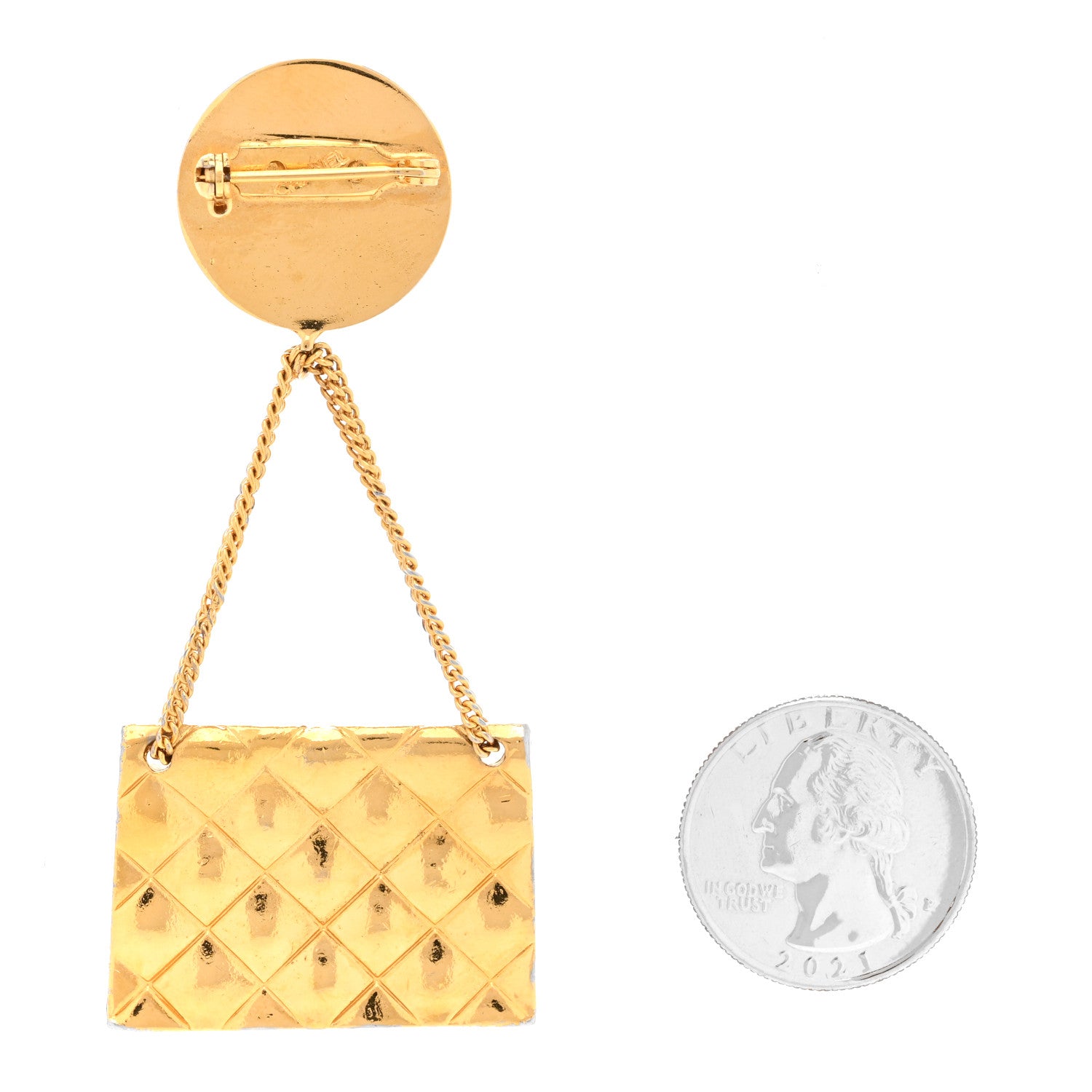 CHANEL GOLD CCロゴ クリアバッグ Chanel Metal CC Flap Bag Brooch Gold Gold 1867539 – FASHIONPHILE
