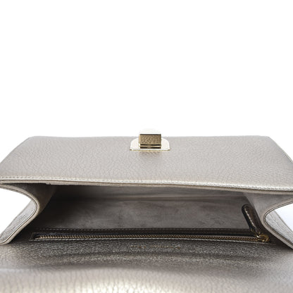 Christian Dior Metallic Grained Calfskin Medium Diorama Flap Bag Pale Gold 4 of 11