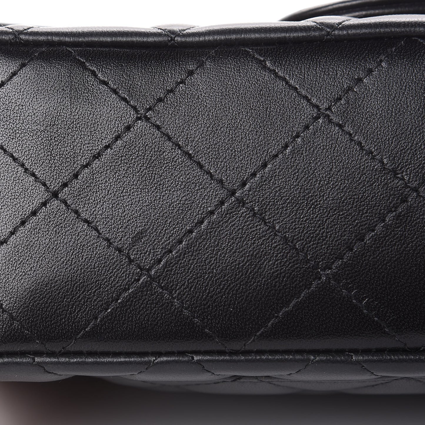 Lambskin Quilted Mini Rectangular Flap Black