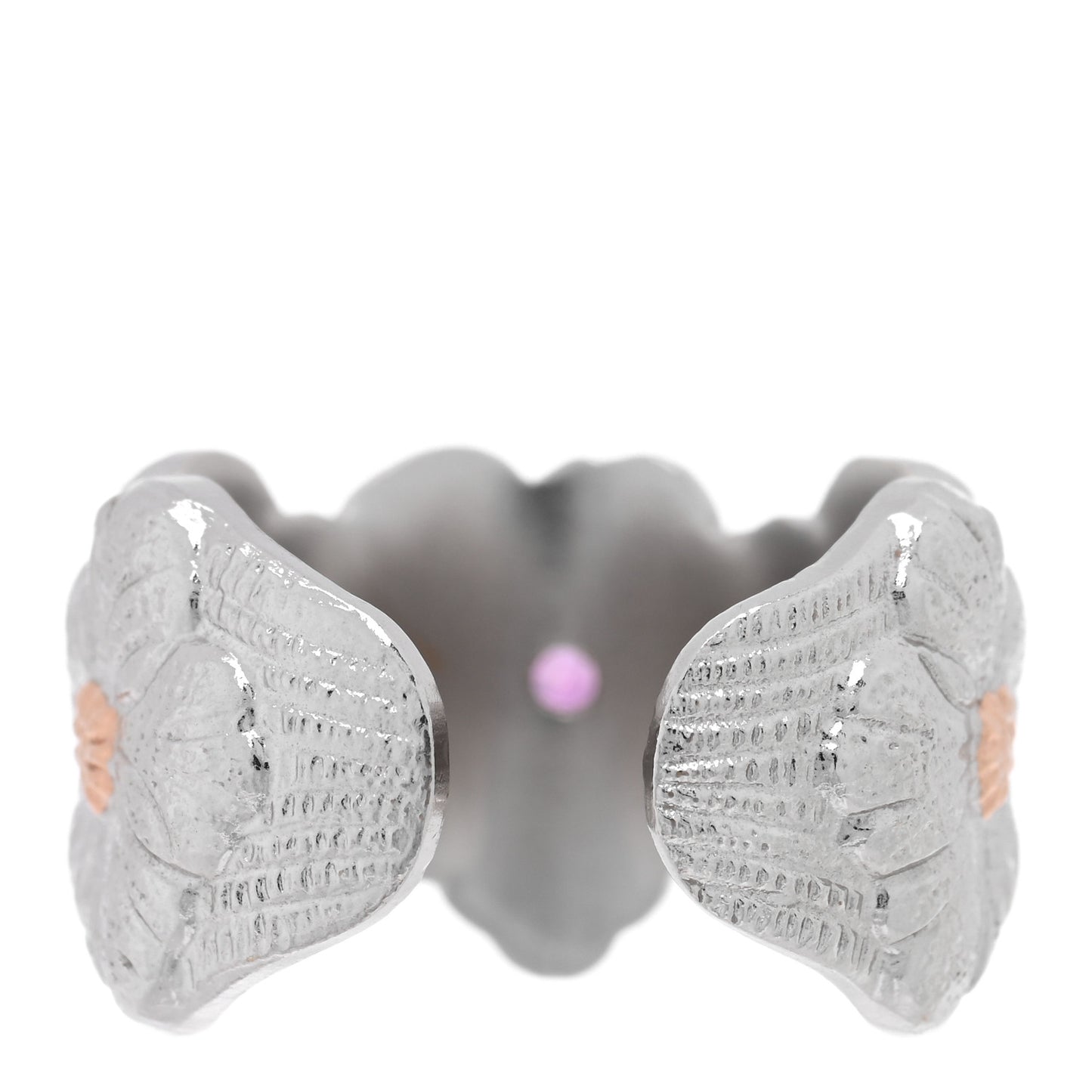 Sterling Silver Gold Vermeil Pink Sapphire Blossoms Daisy Ring 54 6.75