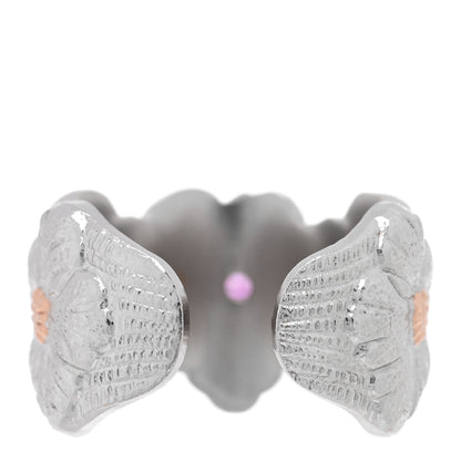 Buccellati Sterling Silver Gold Vermeil Pink Sapphire Blossoms Daisy Ring 54 6.75 3 of 5