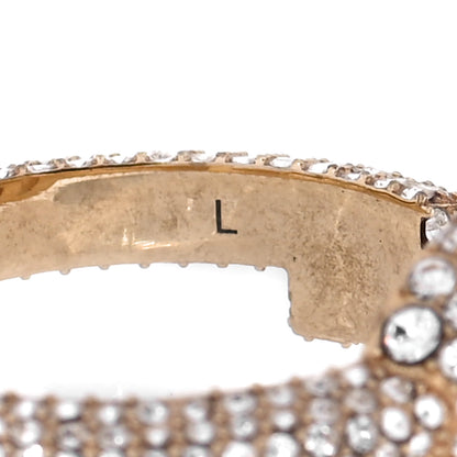 Gucci Crystal Double G Ring L Aged Gold 6 of 7