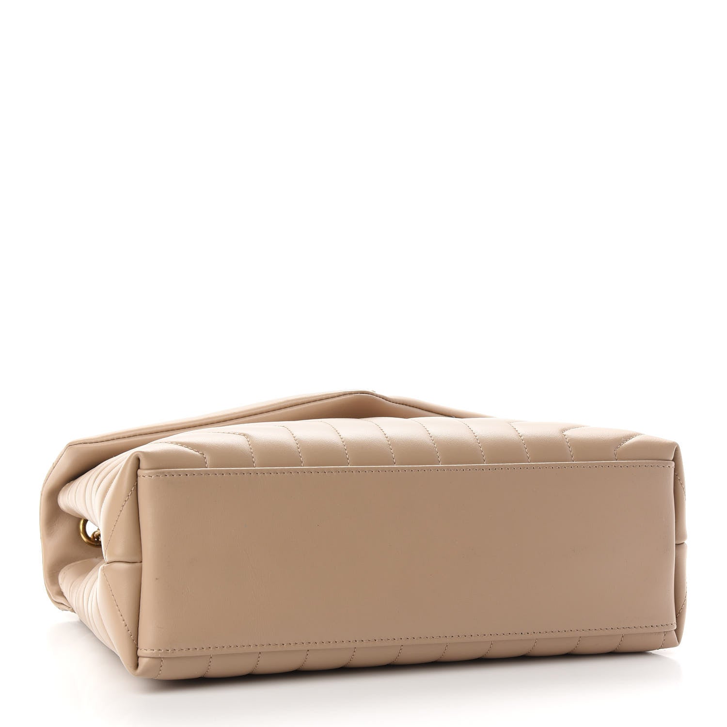 Saint Laurent Calfskin Y Quilted Monogram Medium Loulou Chain Satchel Dark Beige 4 of 9