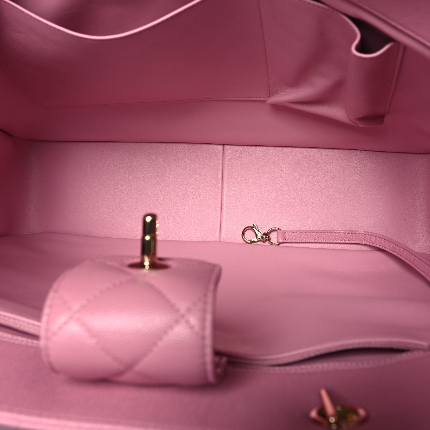 Chanel Caviar Quilted Large CC Shopping Tote Pink 5 of 10