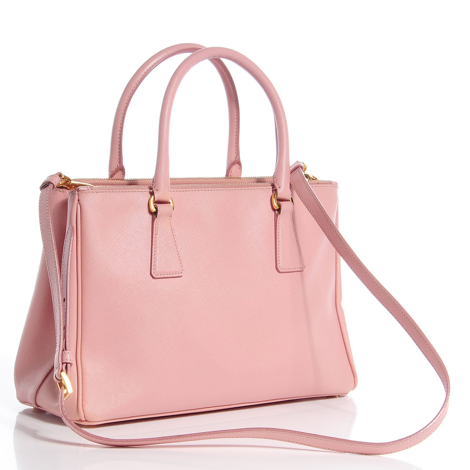 Prada Saffiano Lux Small Double Zip Tote Orchidea 2 of 9