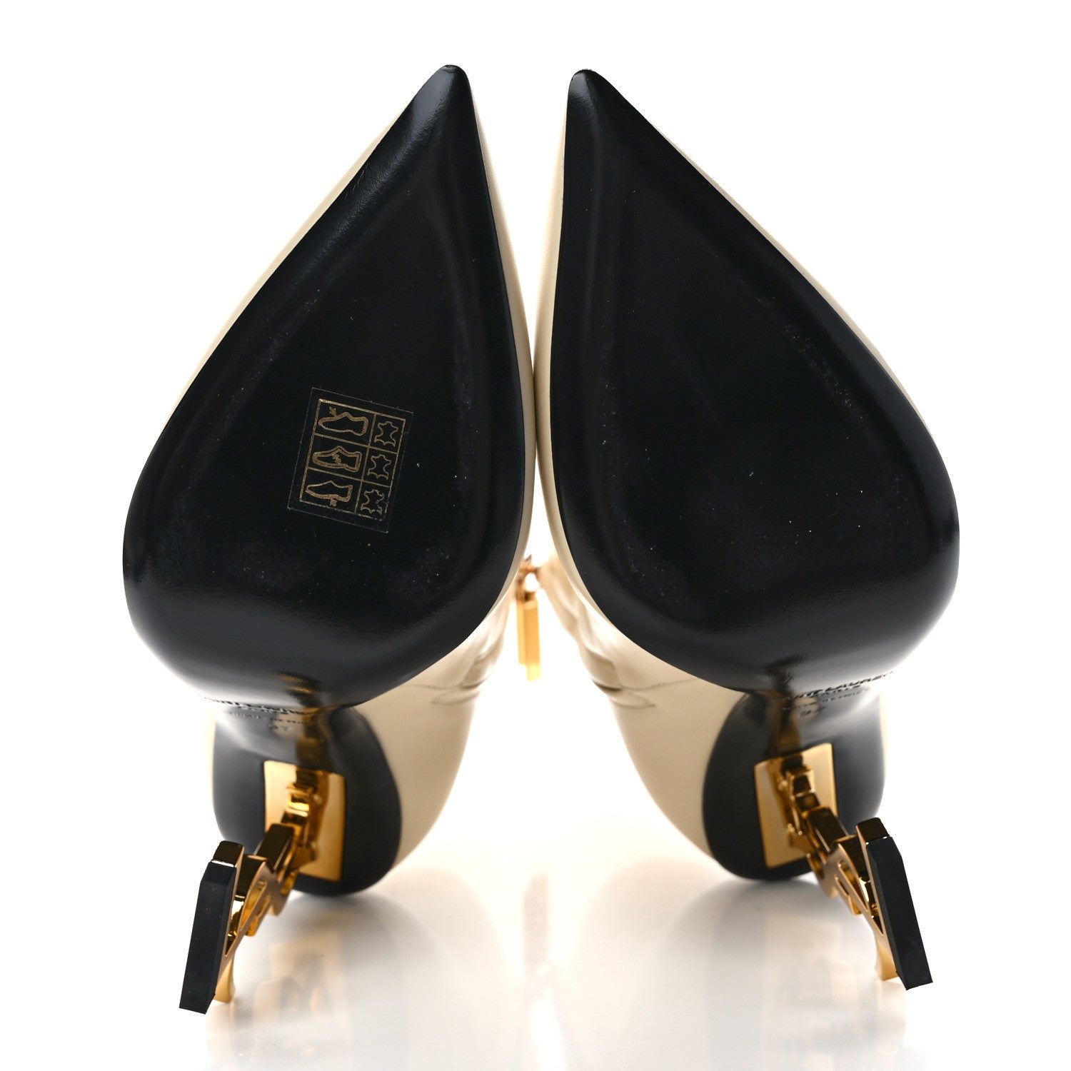 Saint Laurent Calfskin Opyum Ankle Boots 37 White 5 of 9