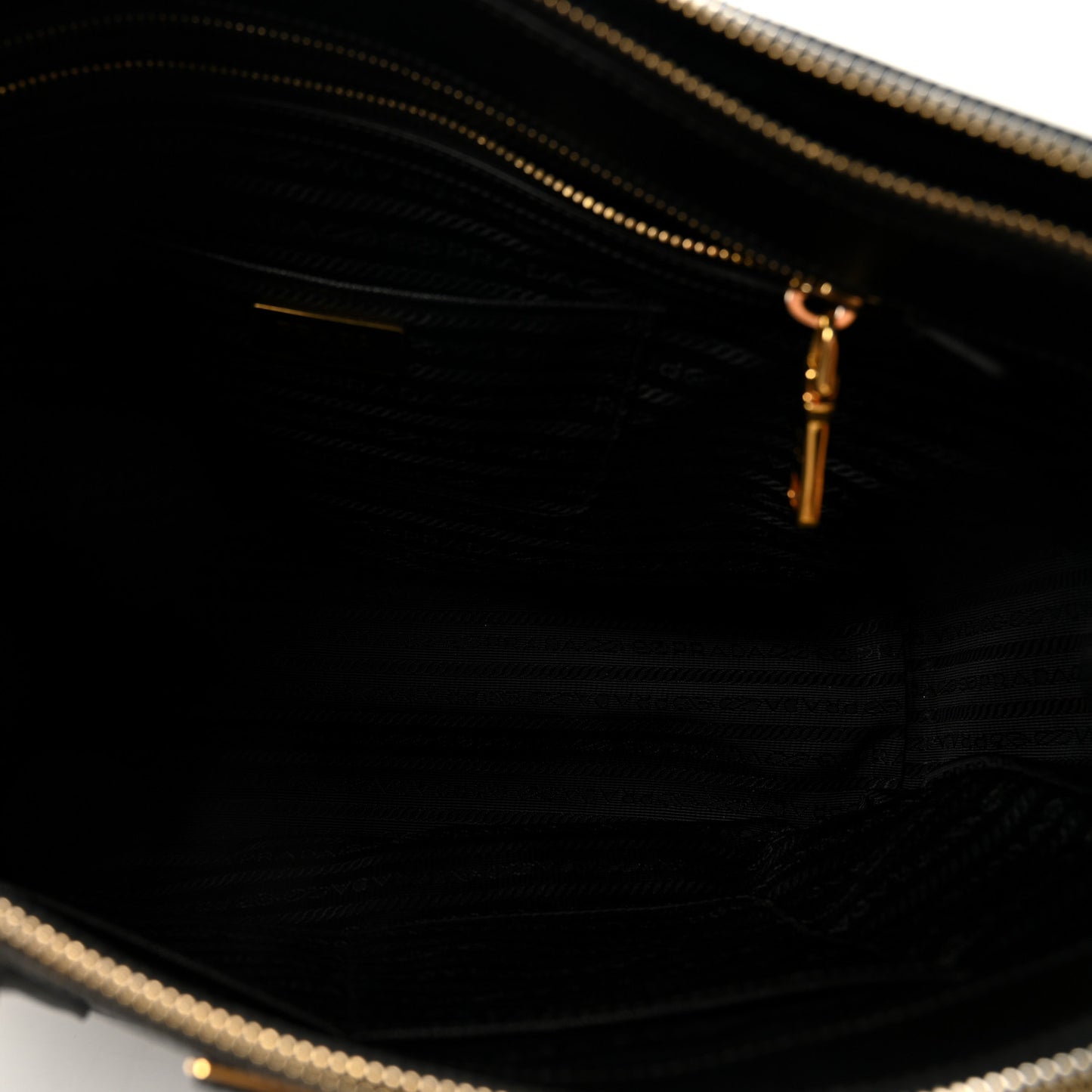 Saffiano Large Galleria Double Zip Tote Black