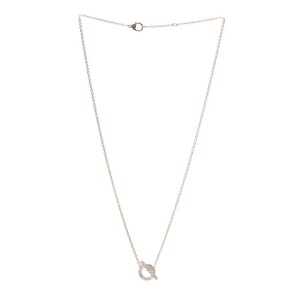 Hermes 18K Rose Gold Diamond Finesse Pendant Necklace 3 of 6