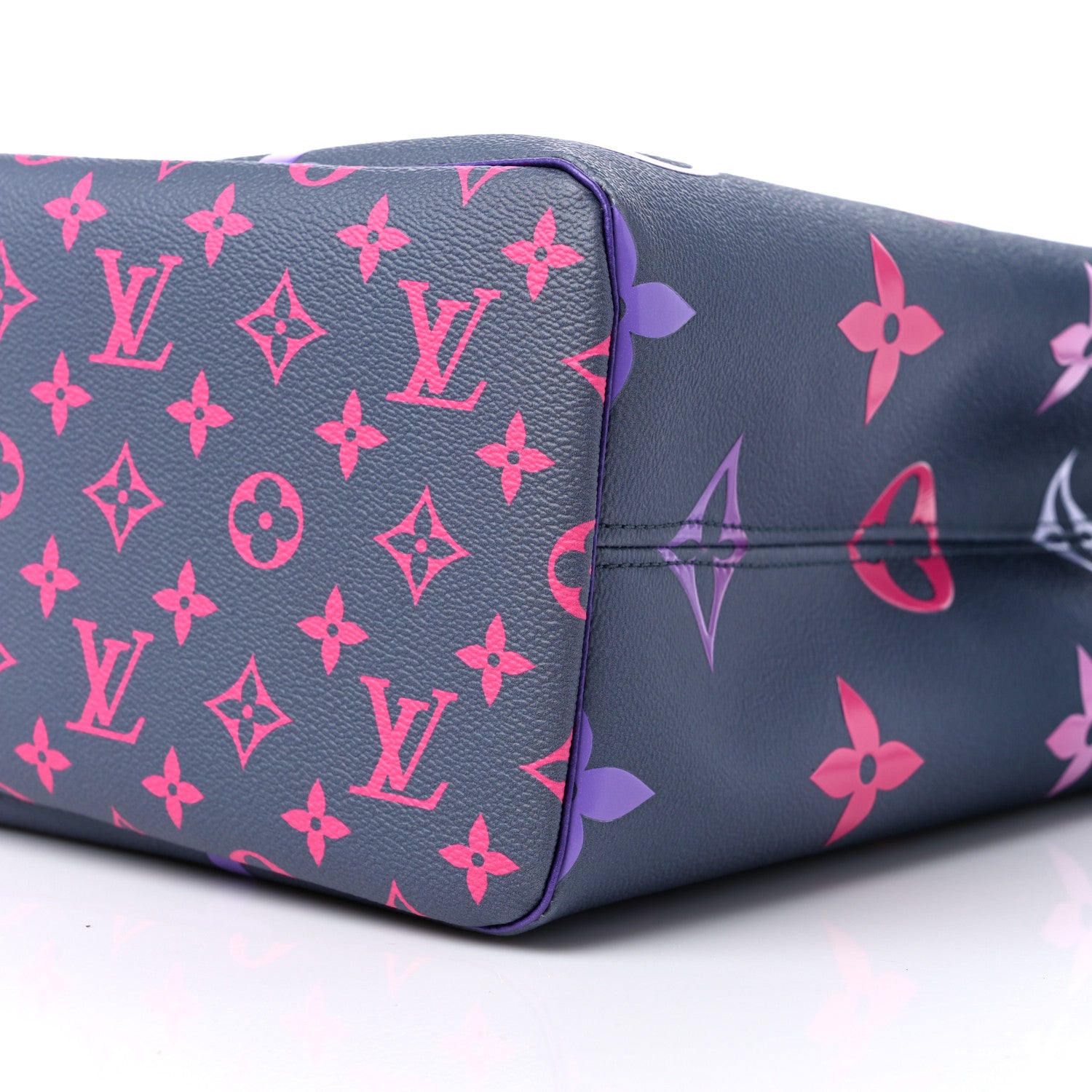 Louis Vuitton Monogram Giant Spring In The City Neverfull MM Midnight Fuchsia 8 of 9