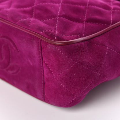 Chanel Suede Quilted CC Camera Crossbody Purple 6 of 13