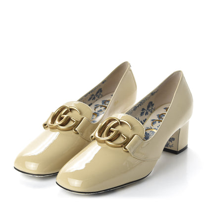 Gucci Vernice GG Victoire 55mm Loafer Pumps 39.5 Sand Storm 3 of 8