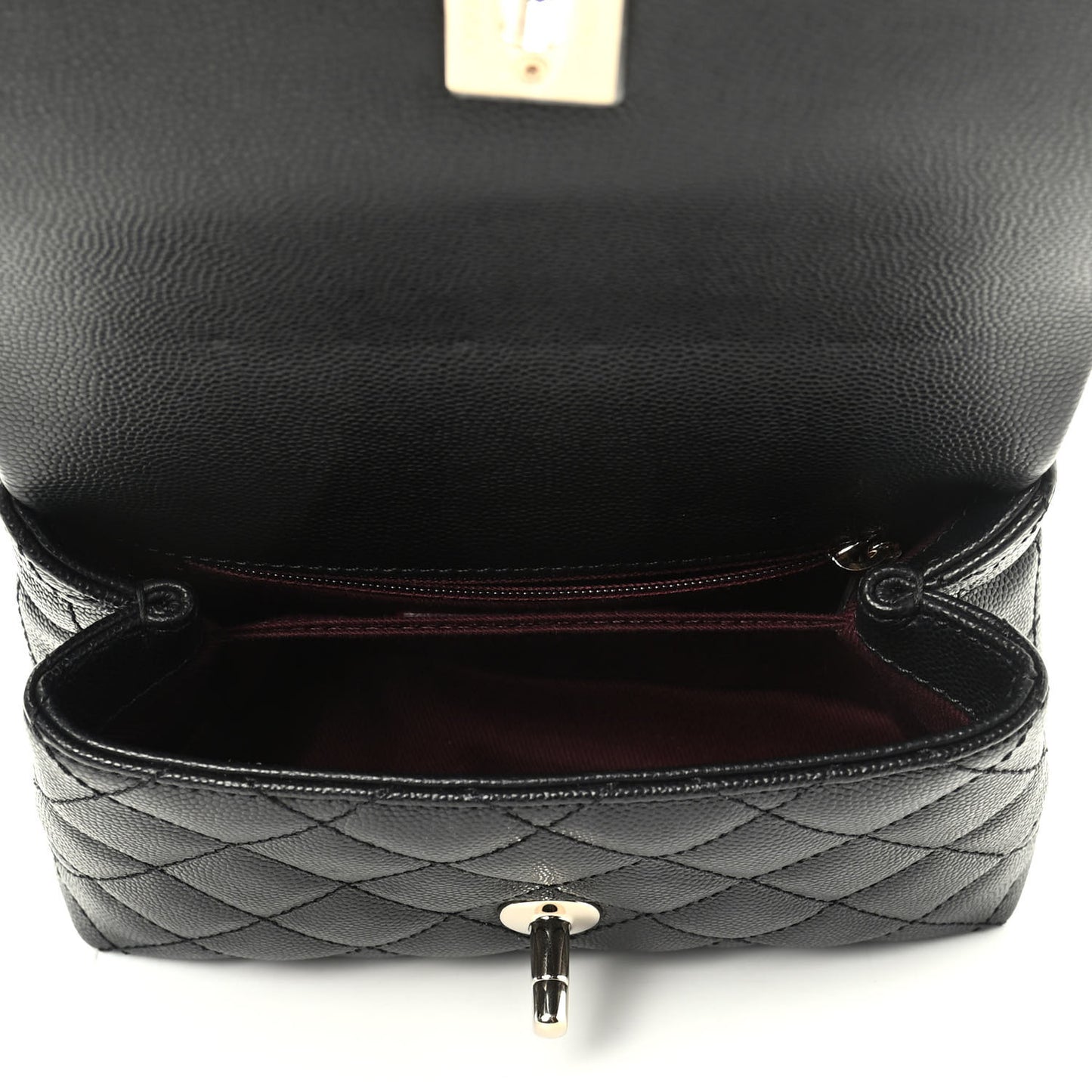 Caviar Quilted Extra Mini Coco Handle Flap Black