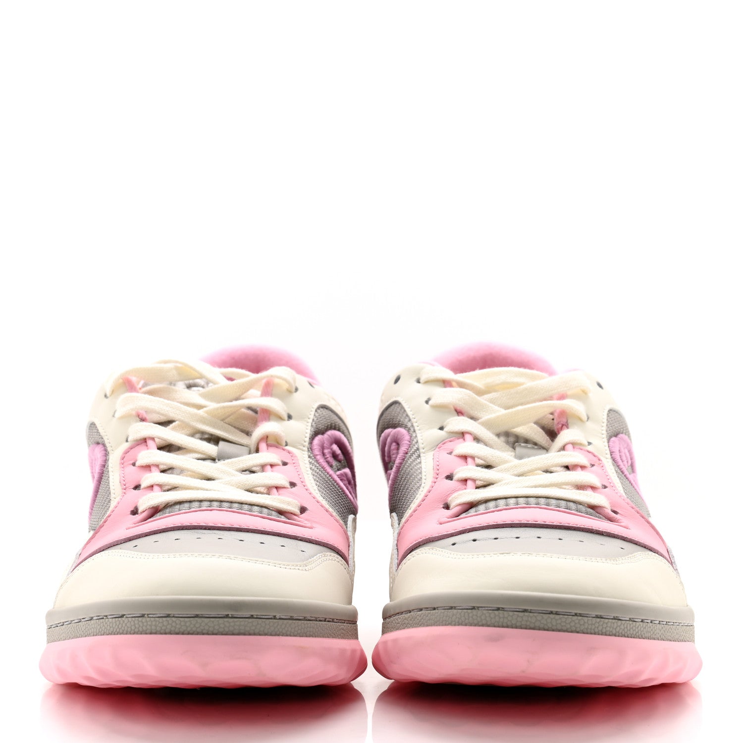 Gucci Dali Soft Calfskin Womens Mac80 Sneakers 39.5 Off White Grey Sky Light Rose 2 of 10
